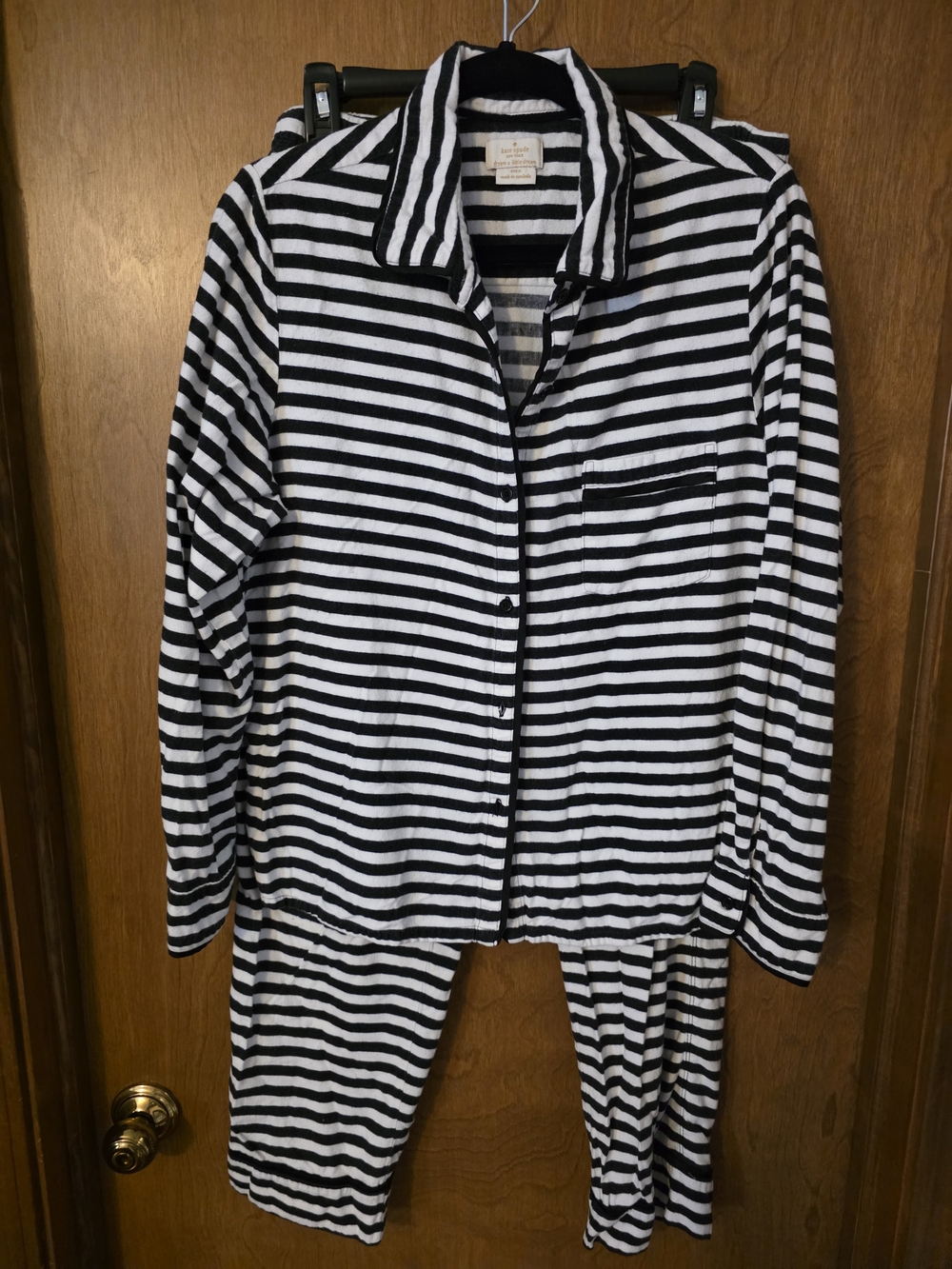 kate spade Black & White Striped Women’s Pajama Set